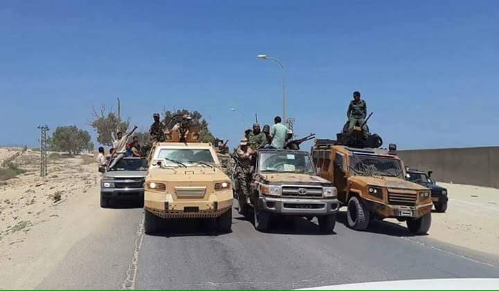 Libyan troops entering Sirte.  