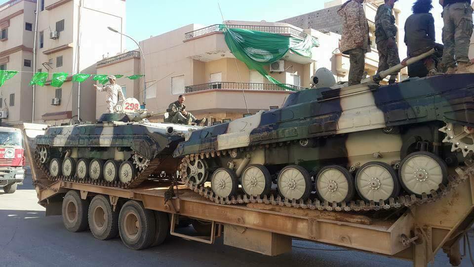 Libya- LNA deploys vehicles from 298 Tank Battalion (formerly 204) to center of Benghazi in preparation for Sabri offensive  