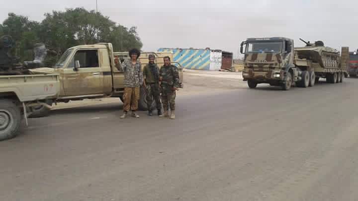 الفرقة 309 من طبرق تتحرك إلى منطقة الهلال النفطي، لدعم كتائب الجيش الوطني الليبي، بعد عامين من الاشتباكات في بنغازي.