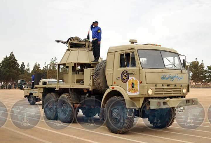 LNA parade in Tocra Benghazi: anther pic of 30mm AK-230 naval gun mounted on Kamaz truck  