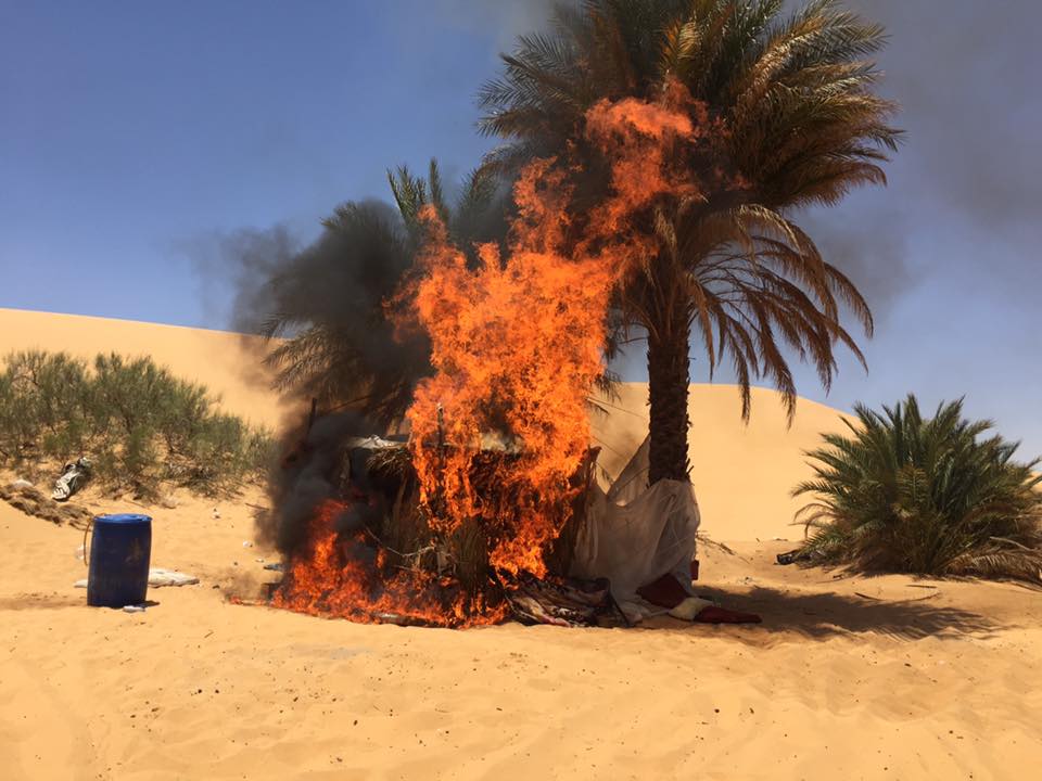 The Brigade *13* entered in the base following clashes around it. At least one plane was destroyed and vehicles + ammunitions seized.  