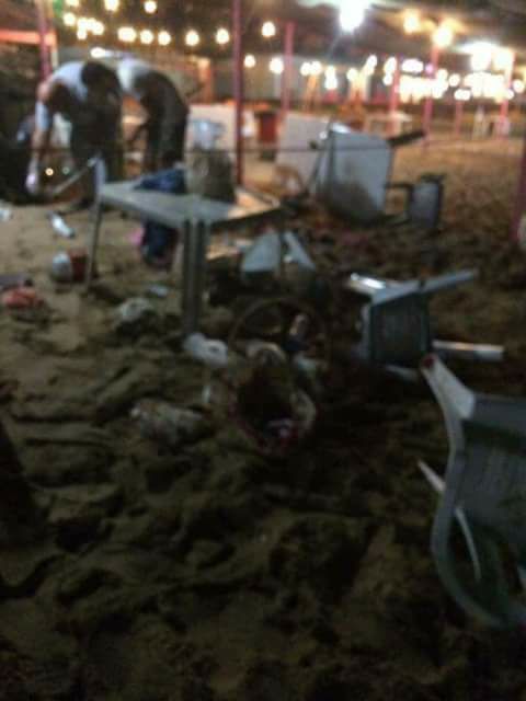 Libya- errant shell hit beach resort in Tripoli, near Mitiga Airport (where fighting happened earlier), killing 5  and  wounding 25  