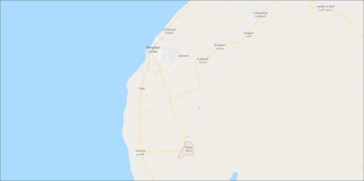 Libya- vehicle exploded outside house of al-Awaqir Tribe member in Suluq, 40 km south of Benghazi, in likely assassination attempt. Unclear if VBIED or the actual target's vehicle   