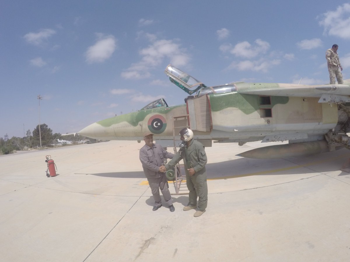 Libya- MiG-23 at Misrata Airbase, allegedly prior to takeoff for reconnaissance sortie   