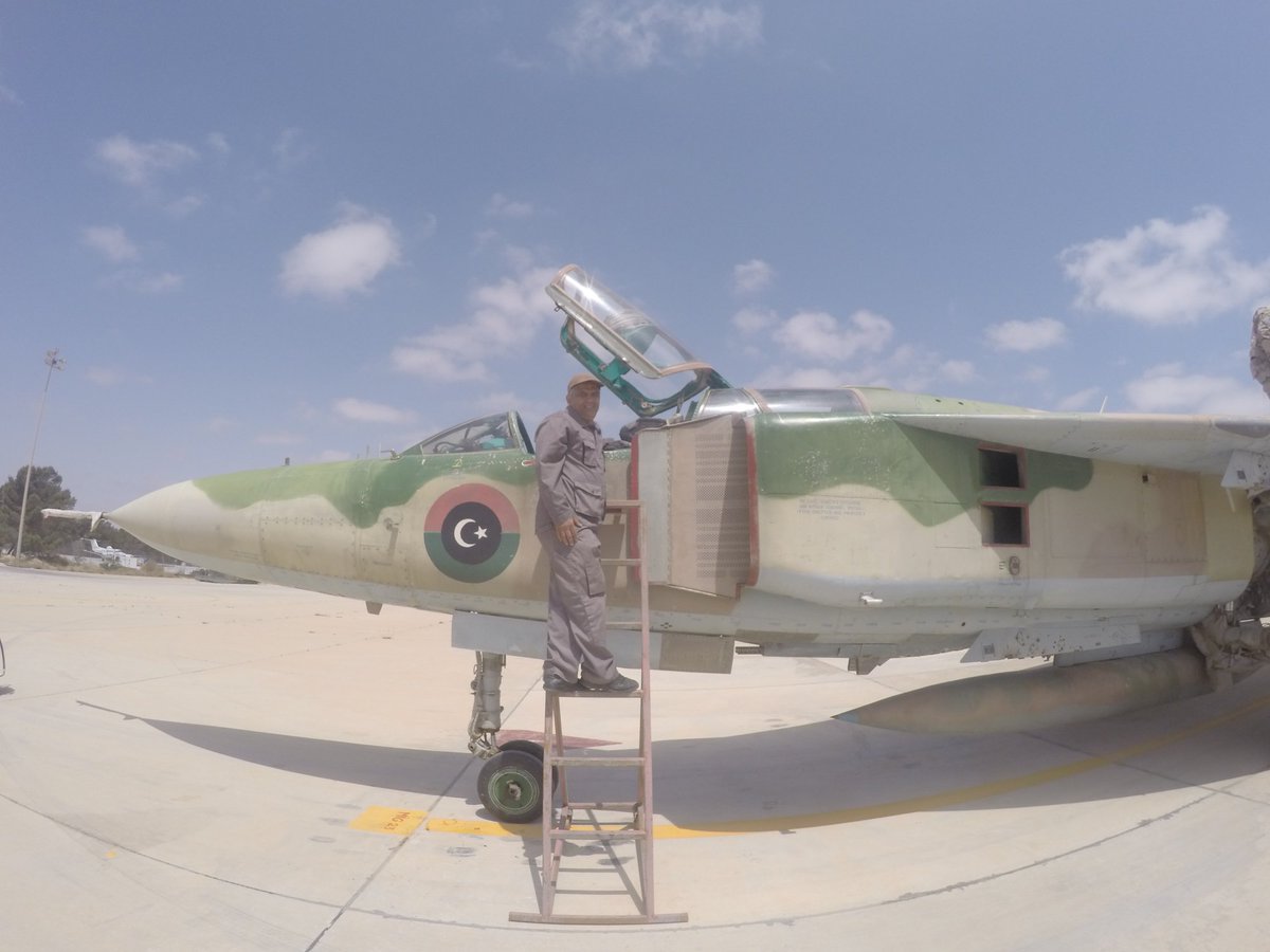 Libya- MiG-23 at Misrata Airbase, allegedly prior to takeoff for reconnaissance sortie   