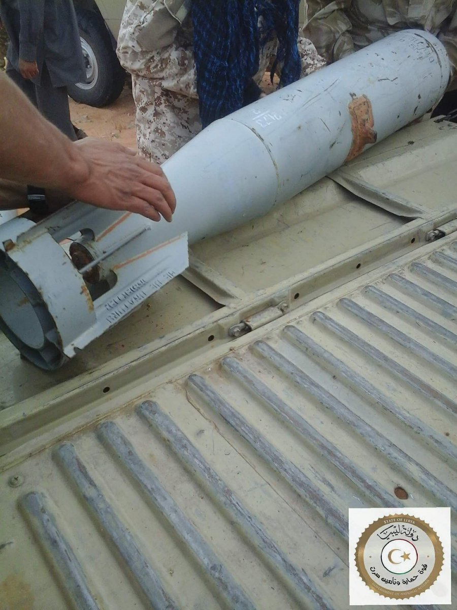 Libya- routine BAM patrol south of Sirte encountered and collected 14 FAB 250 general purpose bombs   