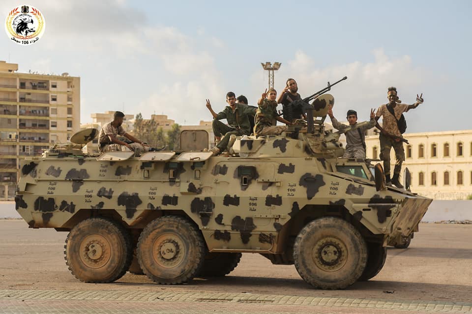 Libya- LNA 106 Bn. entering garrison in Benghazi after concluding their deployment to the Derna front   