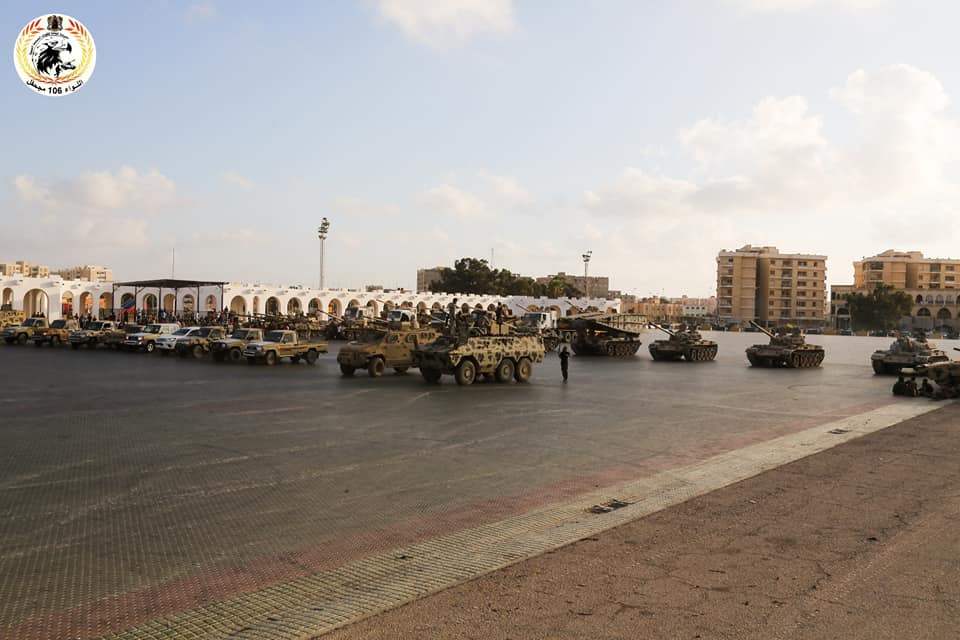 Libya- LNA 106 Bn. entering garrison in Benghazi after concluding their deployment to the Derna front   