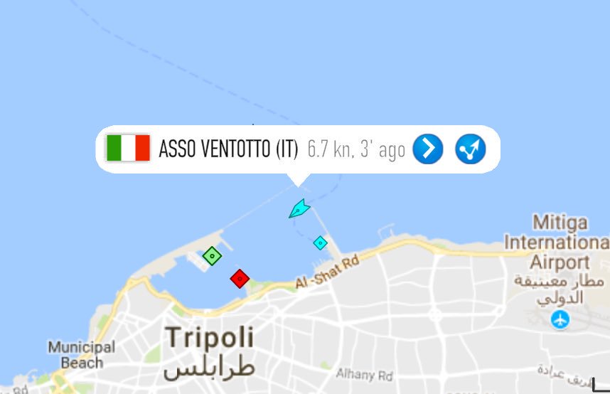 The first pushback by an Italian vessel for years is carried out by AssoVentotto at these minutes
