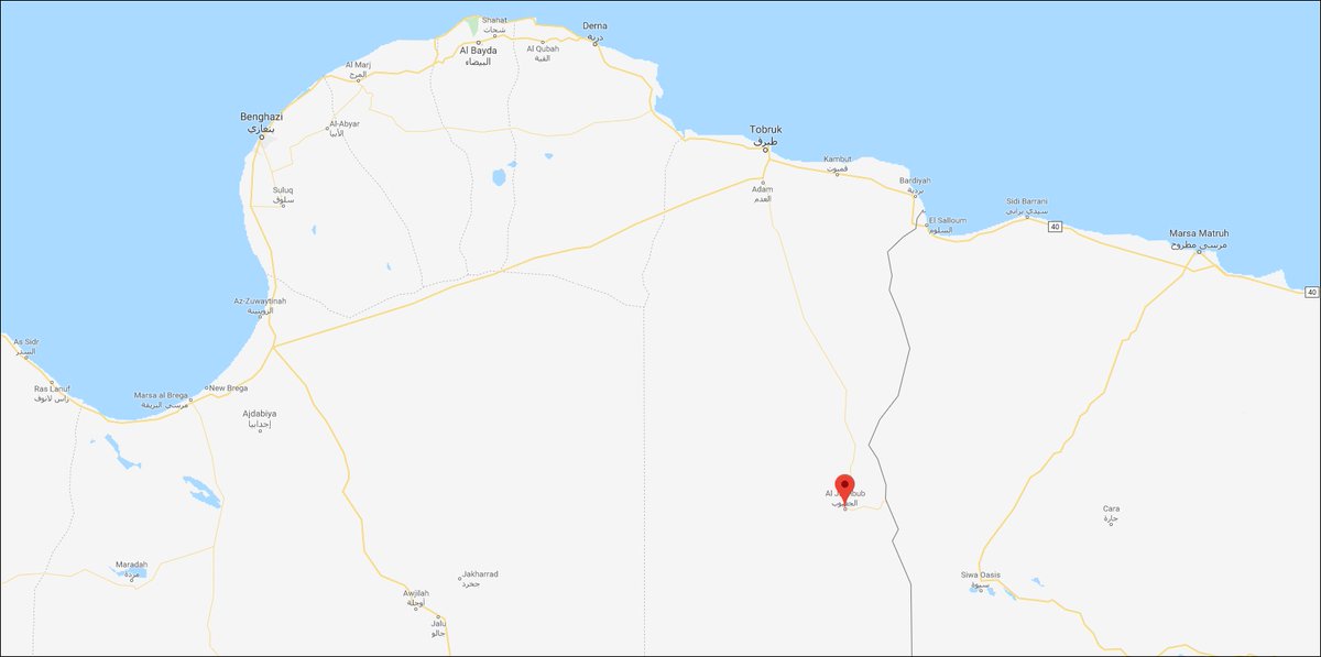 Libya- at least 6 militiamen from Chad killed. 6 LNA fighters wounded in clashes near al-Jaghbub, close to the border with Egypt   