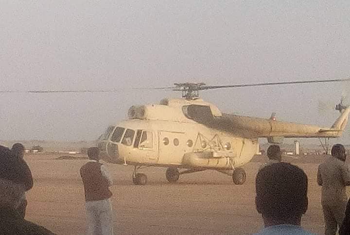 Libya- photos showing LAF Mi-8 helicopter at Kufra Airport transporting the bodies and wounded from the clashes near al-Jaghbub   