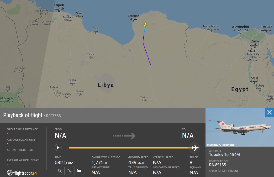 RuAF Tu-154 RA85155 from Khartum to Benghazi