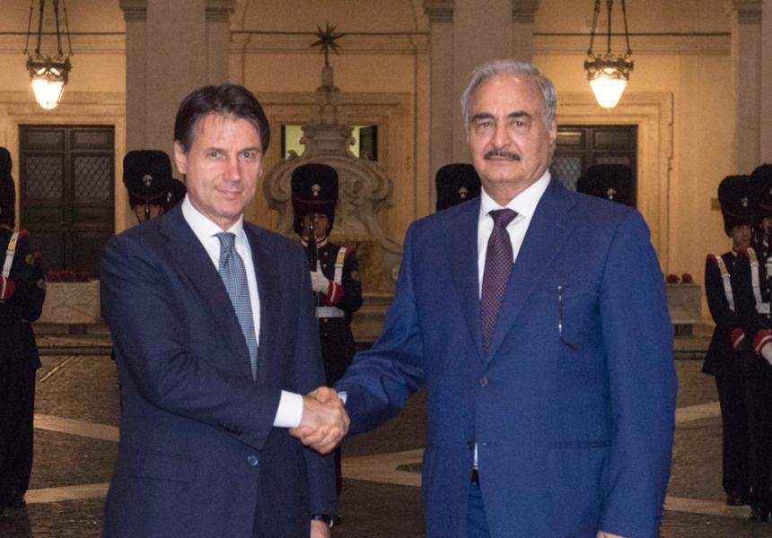 Libya: yesterday the LNA's leader Khalifa Haftar was in Italy, Rome to meet the Italian PM Conte.   