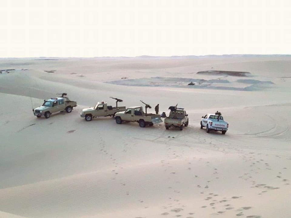 Libya- LNA patrols in the area of Abu-Attifel Oil Field   