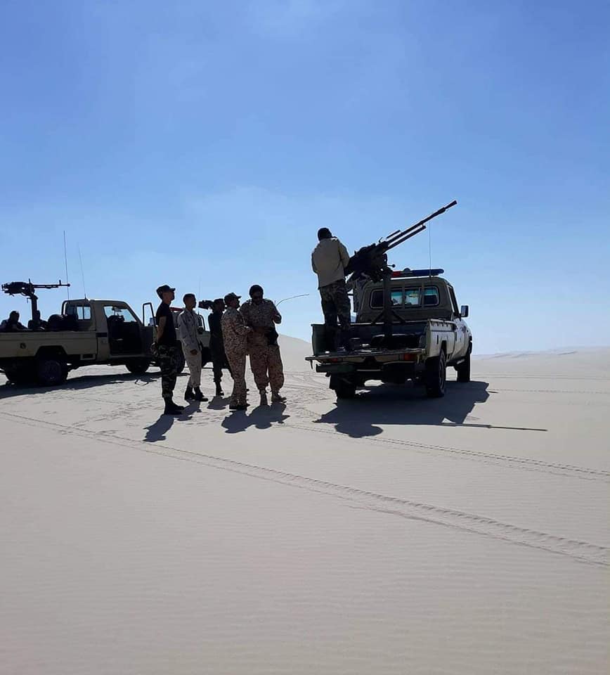 Libya- LNA patrols in the area of Abu-Attifel Oil Field   