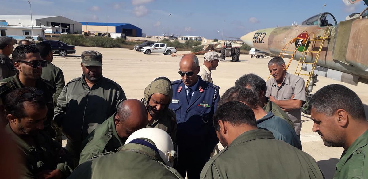 Libya- LAF MiG-23 out of Labraq Airbase following first training flight after reportedly being out of service for 31 years, brought from Jufra Airbase and refitted from parts cannibalized from other aircraft   