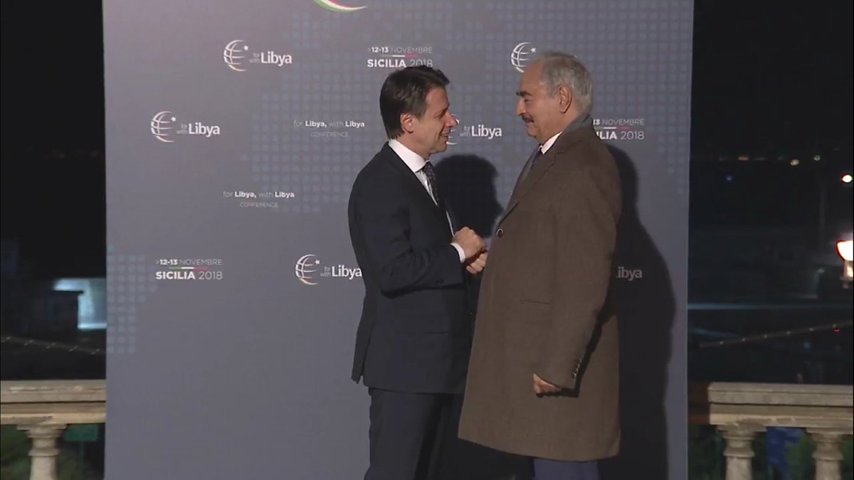 Libya: Italy an PM Conte welcomes LNA's leader Khalifa Haftar in Palermo.   
