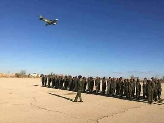 Libya- Graduation ceremony of LNA recruits in Kufra, with an SF.260 flyover   