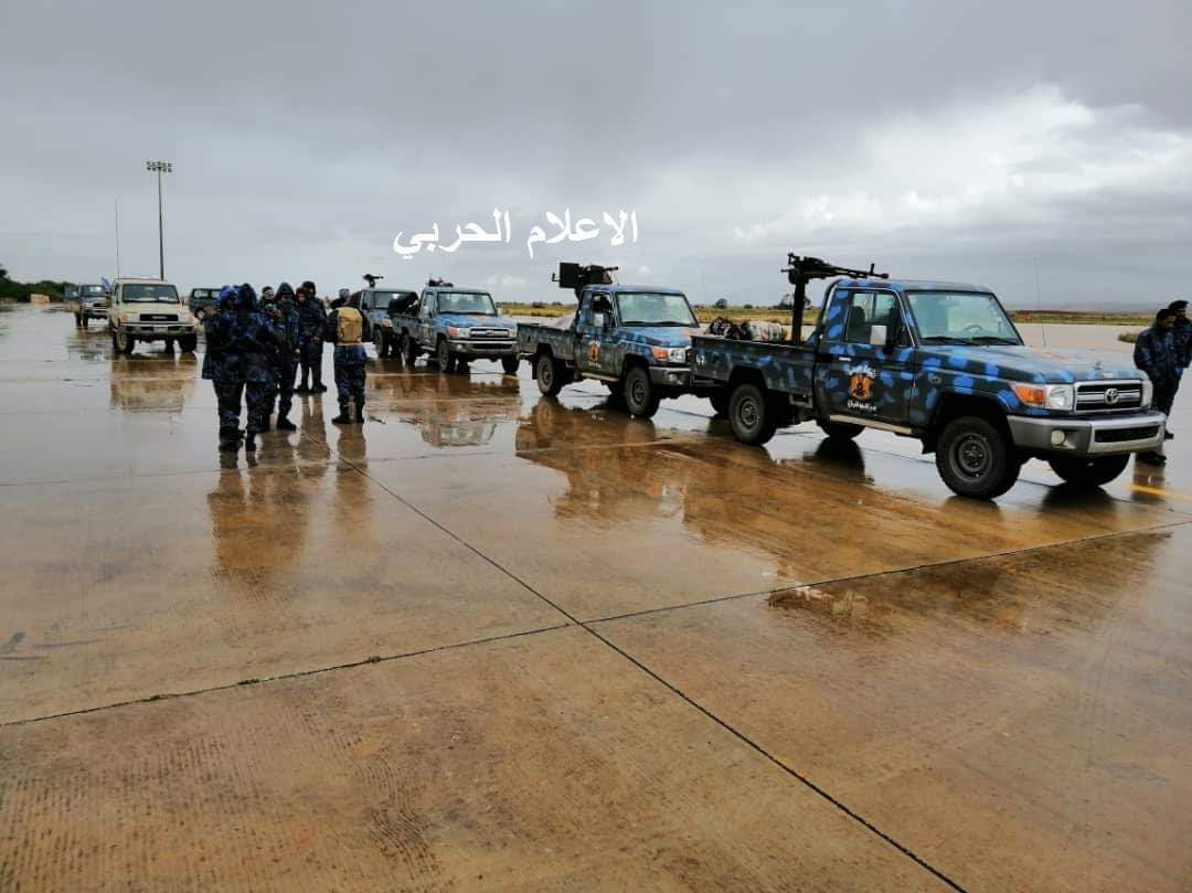 LNA's Central Support Force loading up at Benina, Benghazi, disembarking at Sabha, to reinforce southern operations   