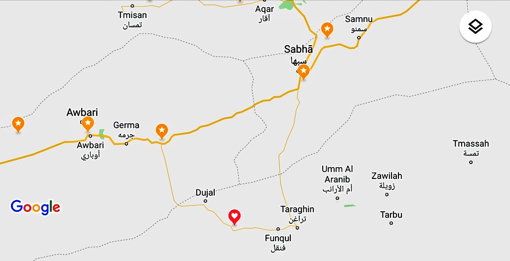 Situation in Murzuq:  LNA is 50km north and didn't enter it yet. Inside the city, there's division; Arabs and some Tebu support LNA, other Tebu reject it. Local council wants to stay neutral. LNA conducted 2 airstrikes in the outskirts including checkpoints on Sebha road. 