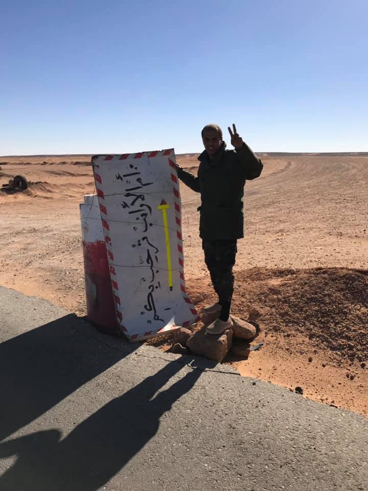 The Libyan Armed Forces The general command  128 infantry battalion Today From the operation to capture the south, the door of Um Al Aranib. It was fully captured a