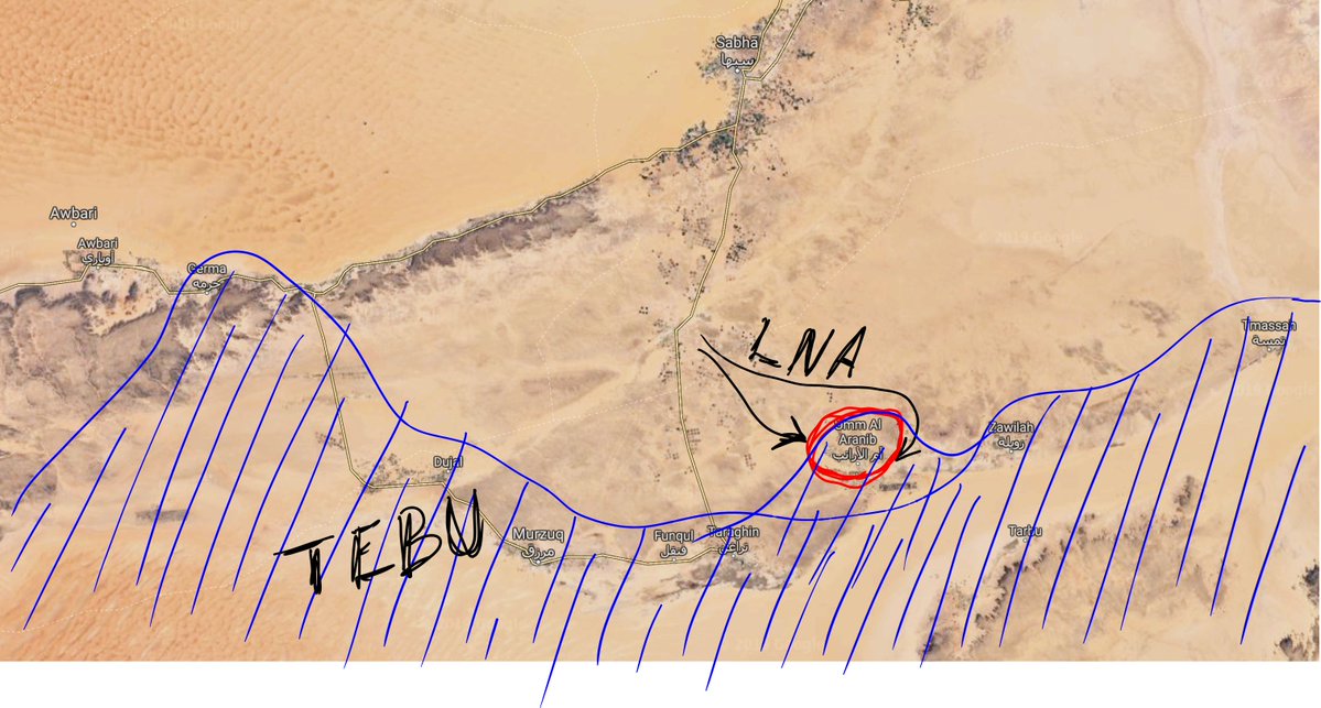 The LNA attacks Tebu forces in Um Aranib. Libya   