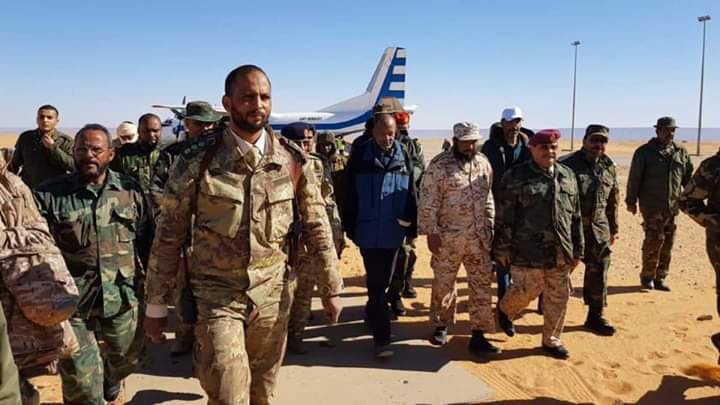 Libya- photos of Maj. Gen. Abdul Salam al-Hassi, Brig. Gen Ahmed al-Mismari and Maj. Gen. Mabrouk al-Ghazawi (LNA CO of Sabha Military Region) during visit to recently captured Sharara Oil Field   