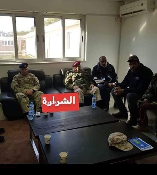 Libya- photos of Maj. Gen. Abdul Salam al-Hassi, Brig. Gen Ahmed al-Mismari and Maj. Gen. Mabrouk al-Ghazawi (LNA CO of Sabha Military Region) during visit to recently captured Sharara Oil Field   