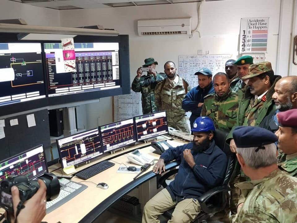 Libya- photos of Maj. Gen. Abdul Salam al-Hassi, Brig. Gen Ahmed al-Mismari and Maj. Gen. Mabrouk al-Ghazawi (LNA CO of Sabha Military Region) during visit to recently captured Sharara Oil Field   