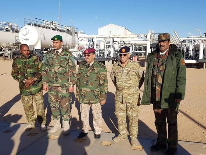 Libya- photos of Maj. Gen. Abdul Salam al-Hassi, Brig. Gen Ahmed al-Mismari and Maj. Gen. Mabrouk al-Ghazawi (LNA CO of Sabha Military Region) during visit to recently captured Sharara Oil Field   