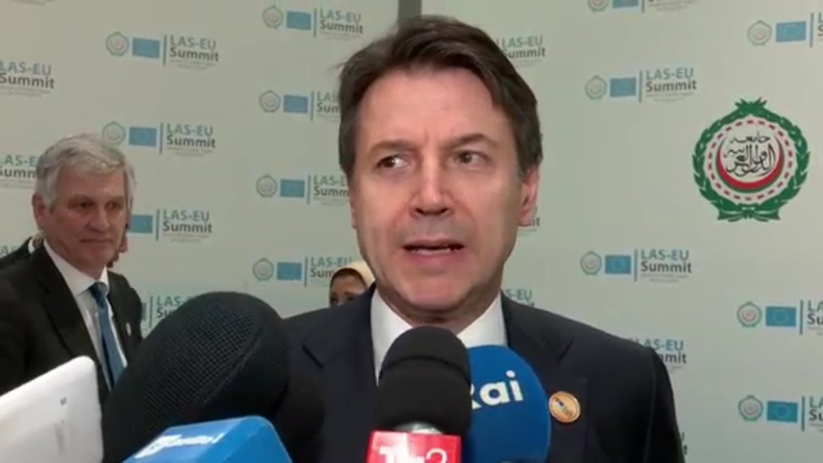 In Sharm El-Sheikh for #ArabEUsummit Italy's PM Conte says he's monitoring Haftar's LNA offensive in South Libya, he has talked with Serraj and he plans to meet Haftar soon.  Conte says Italy backs UN national conference but warns there is still a lot to do to reach peace.   