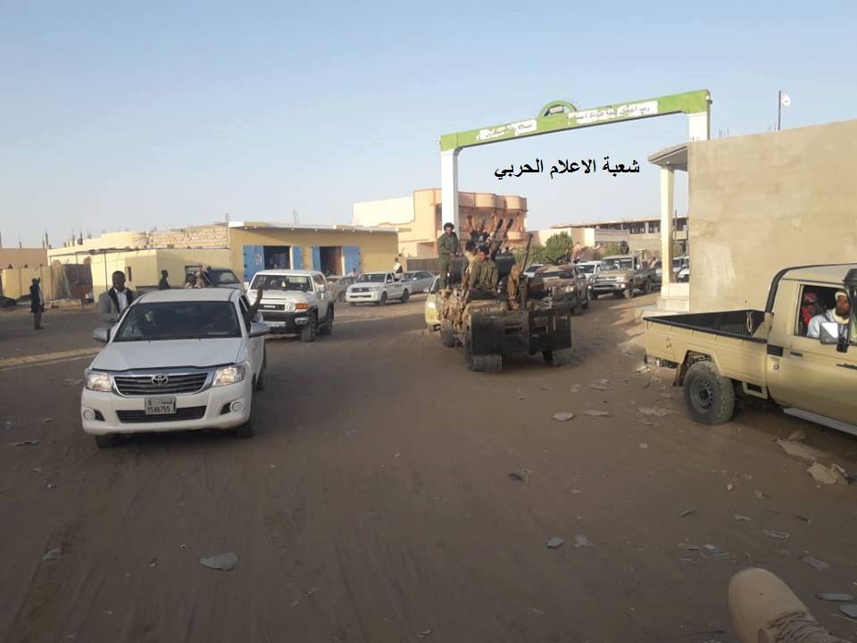 Improvised up-armored technical rolling with the LNA in the south (this one seems to be an obstacle breacher)   