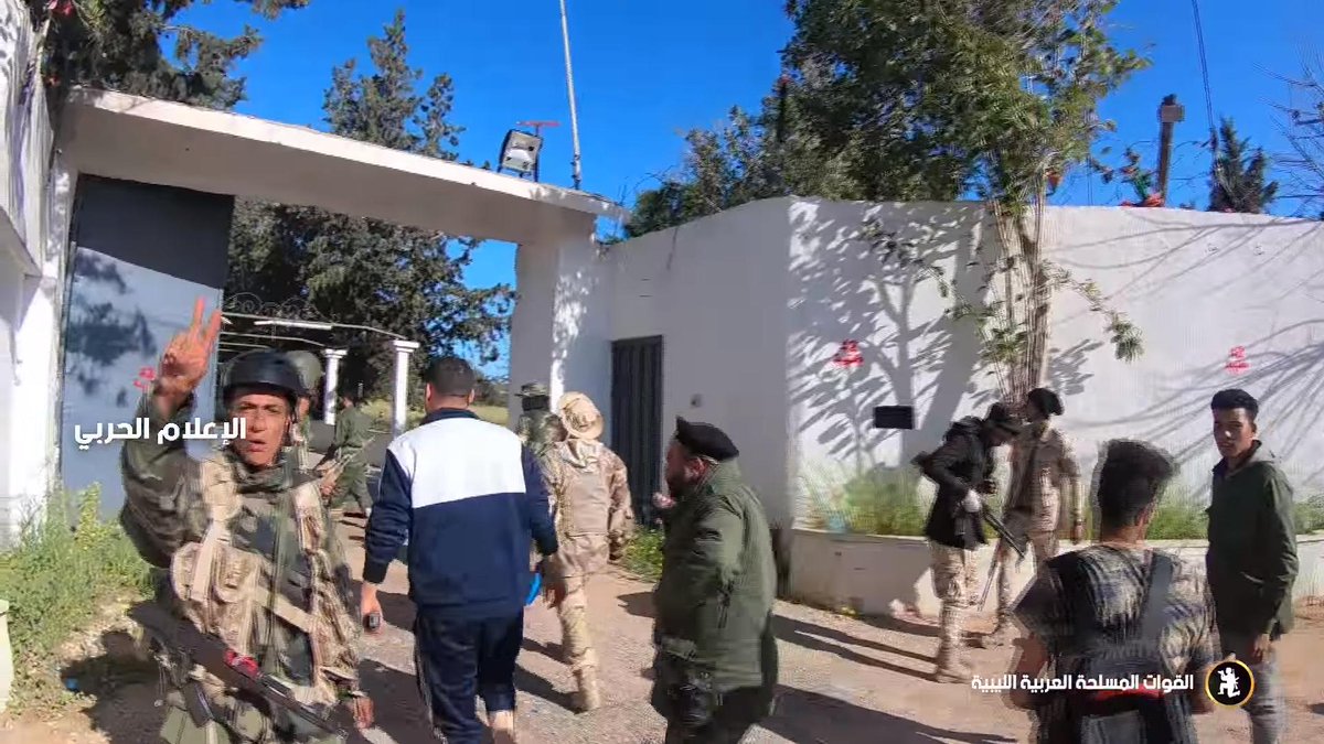 LNA units under the command of Field Marshal Khalifa Belqasim Haftar in control of Camp 42 base in Ayn Zarah, Tripoli 