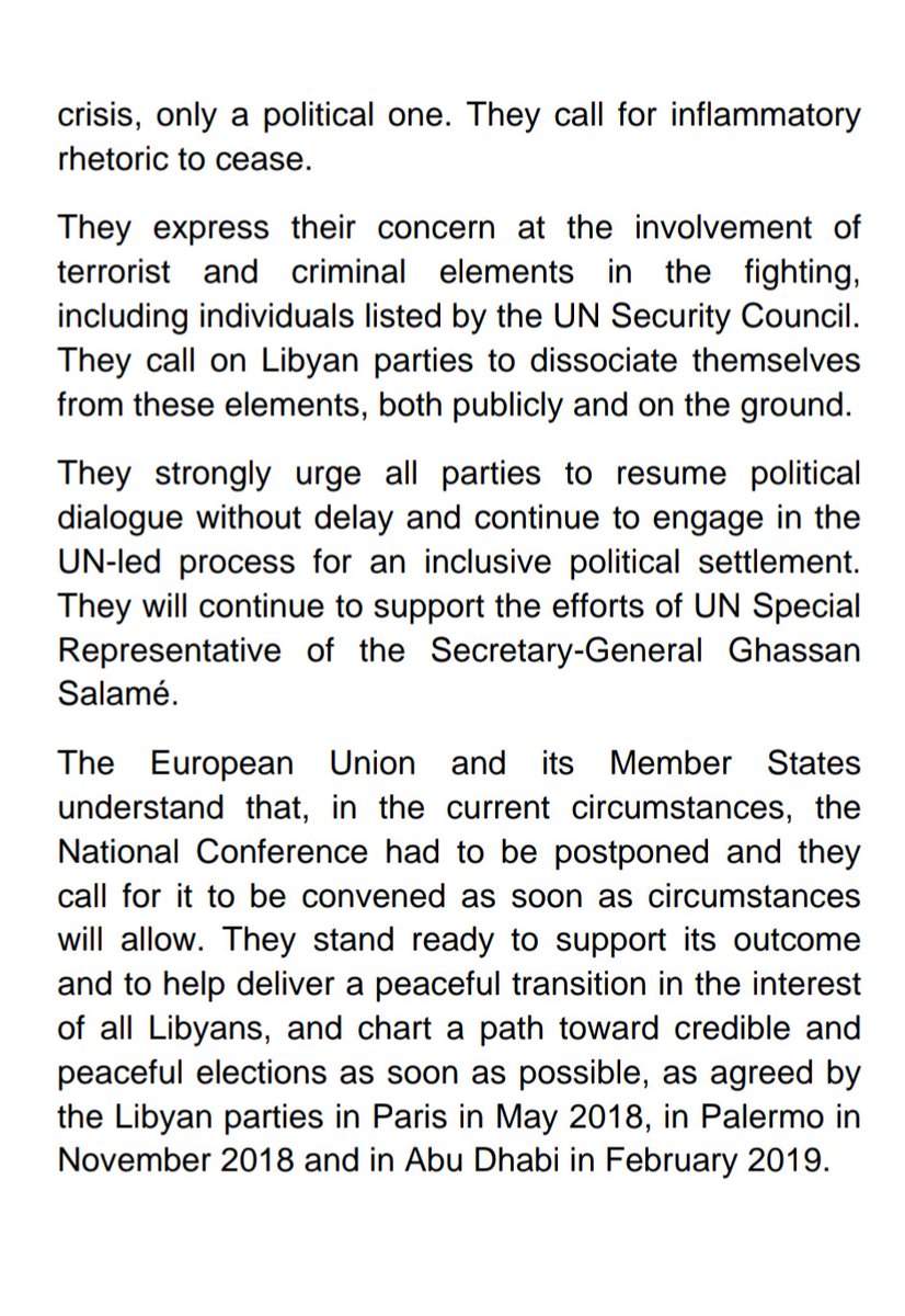 Declaration by EU High Representative @FedericaMog on behalf of the EU on the situation in Libya   