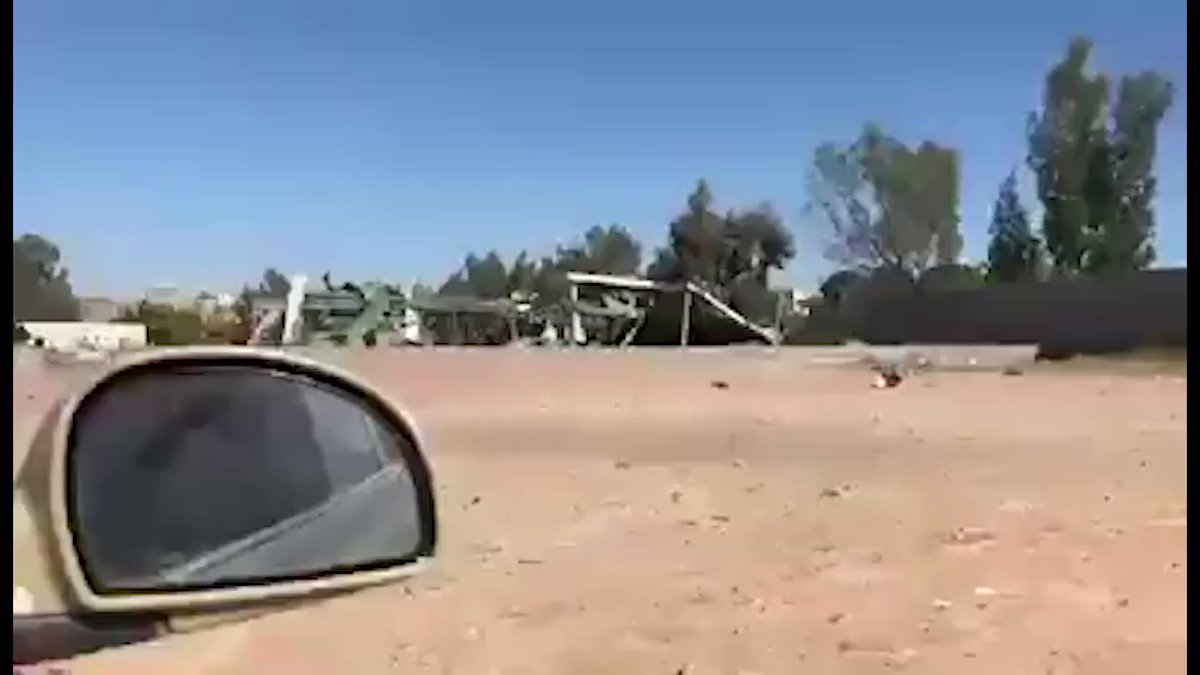 Damage to the Al Quds school in Ain Azzara as a result of aerial bombardment of LNA jets 