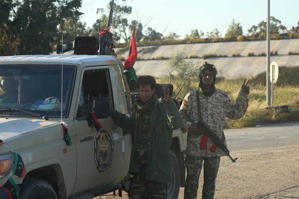 LNA units securing Wadi Al-Rabea bridge Southern East Tripoli   