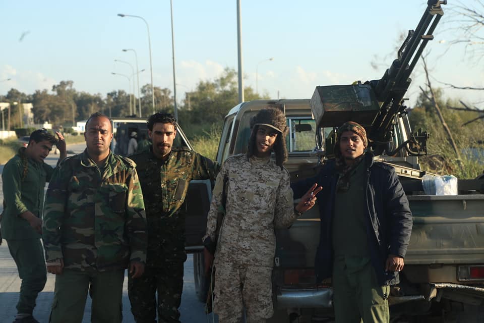 LNA units securing Wadi Al-Rabea bridge Southern East Tripoli   