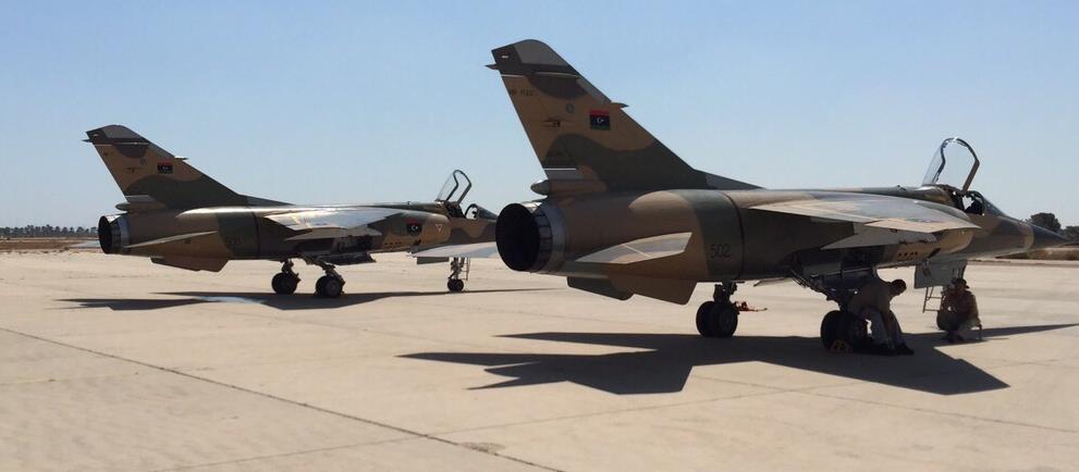 The Mirage F1 crashed near al-Watiya airbase belonged to LNA not GNA. This aircraft is the Mirage F1AD serial '402'. Below three photos : the crashed F1 ; LNA Mirage F1AD 402 ; GNA Mirage F1EDs 502/508   