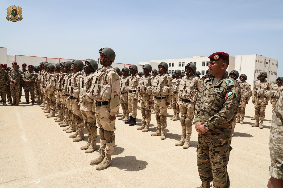Photos from the graduation ceremony of LNA fighters in Jordan, including some exercises   