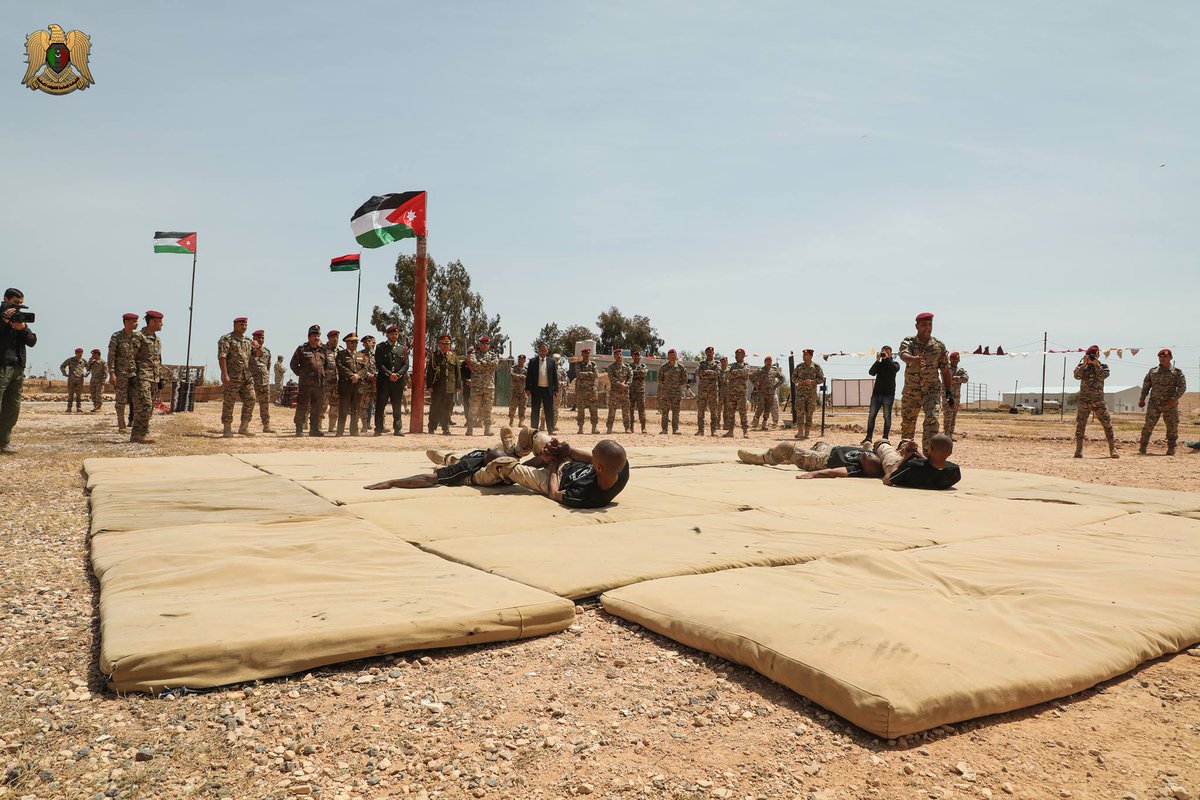 Photos from the graduation ceremony of LNA fighters in Jordan, including some exercises   