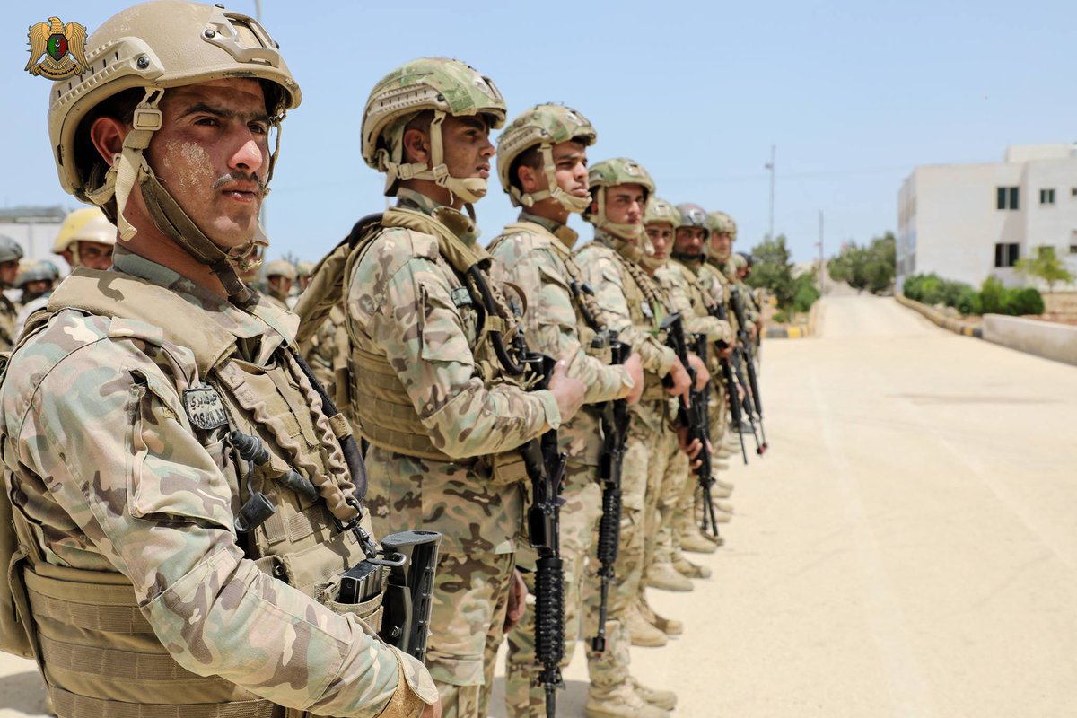 Photos from the graduation ceremony of LNA fighters in Jordan, including some exercises   