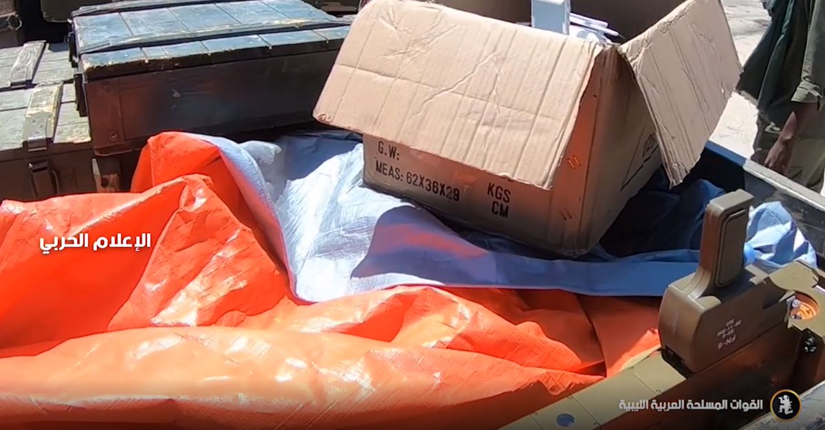 Libya- more photos from an LNA video showing the loot taken from GNA-linked forces, including several SA-7 MANPADS, a small commercial quadcopter and various vehicles from multiple Katibas   