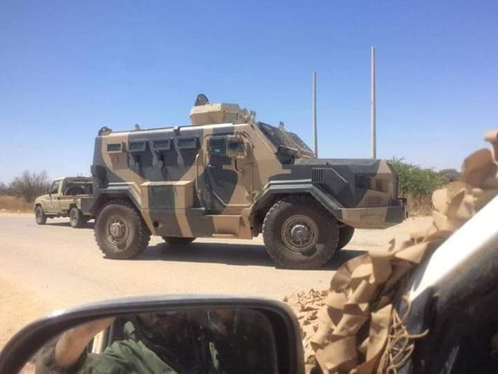 LNA armored vehicles Southern Tripoli: Palmaria 155 mm Self-Propelled Howitzer - @STREITGroupOFL Cougar APC - KADDB AlWahsh APC - Panthera T6 APC   
