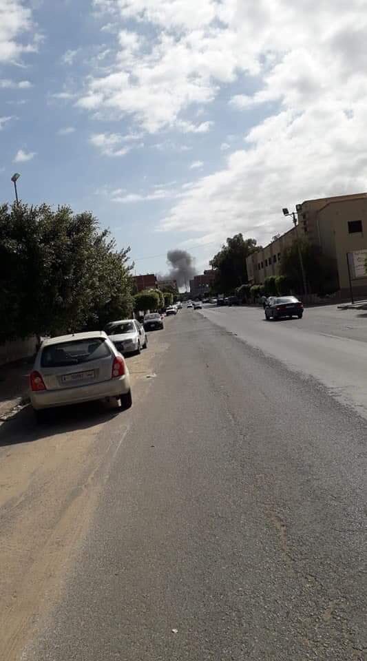 LNA Air Force Target |Al-Farouk Brigade in eastern Az Zawiyah this morning