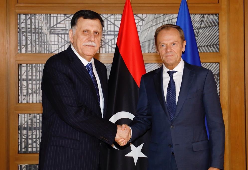 Tusk: Discussed the situation in Libya with PM al-Serraj this morning. The EU calls on all parties to immediately implement a ceasefire. All parties should re-commit to the UN-facilitated political dialogue. There is no military solution.   