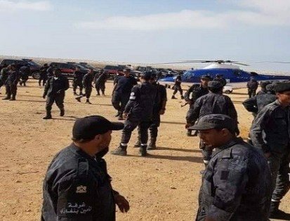 The police and criminal investigation helicopter operate the area from Ijdabia to Sirte. 