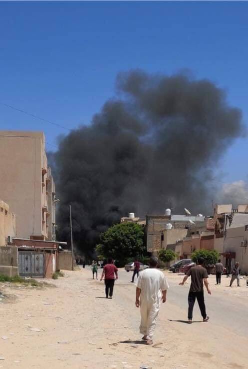 Two members of the al-Mazouji family were killed and their mother was severely wounded in a rocket attack targeting their house in the Laji neighborhood in Qasr Ben Ghashir area south of Tripoli. 
