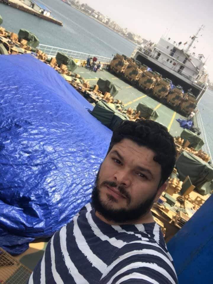 More photos for the arrival of armed vehicles from Turkey to Libya  the ship (Amazon GIURGIULESTI). They arrived at the port of Tripoli coming from the port of Samsun in Turkey.  Source: Pro-GNA FB accounts   