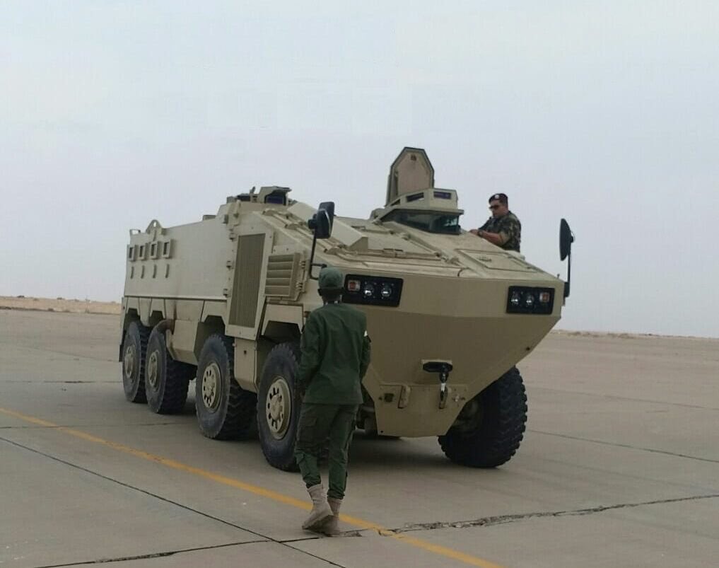 The arrival of  arms shipment to the LNA includes the Jordanian-Made KADDB Al-Mared 8x8 APCs.   