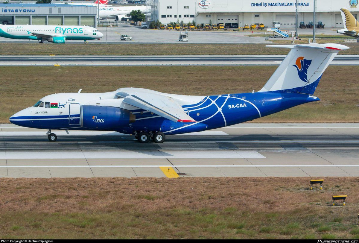 A Libyan Air Force (Lybian Executive Authority for Air Cargo and Special Flights ) Antonov AN-74TK-300D (5A-CAA ) is in flight from Odesa, Ukraine, to Tripoli, Libya.    